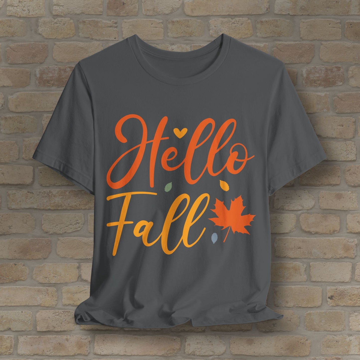 Mostly Text Hello Fall Tee - Vibrant Styles