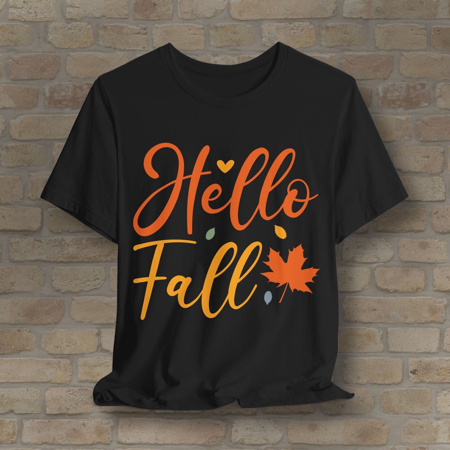 Mostly Text Hello Fall Tee - Vibrant Styles