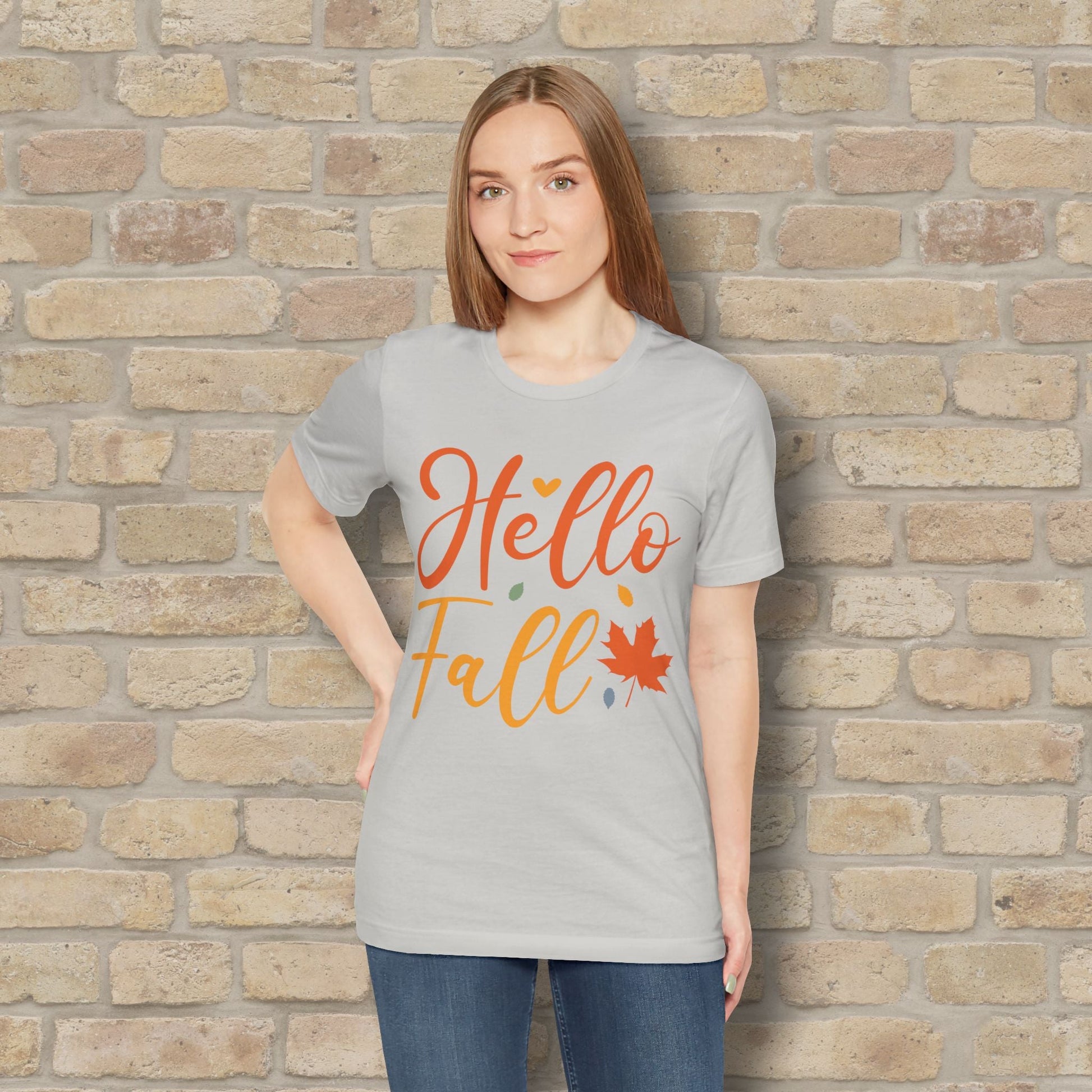 Mostly Text Hello Fall Tee - Vibrant Styles