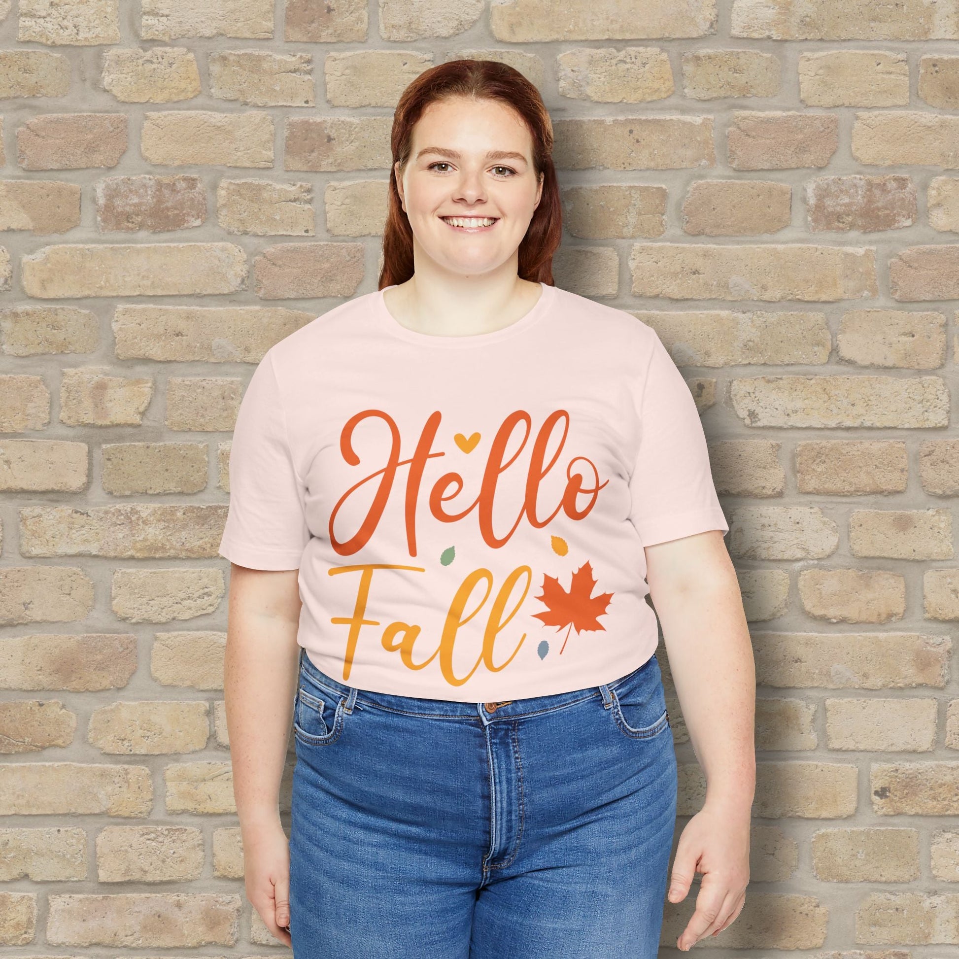 Mostly Text Hello Fall Tee - Vibrant Styles