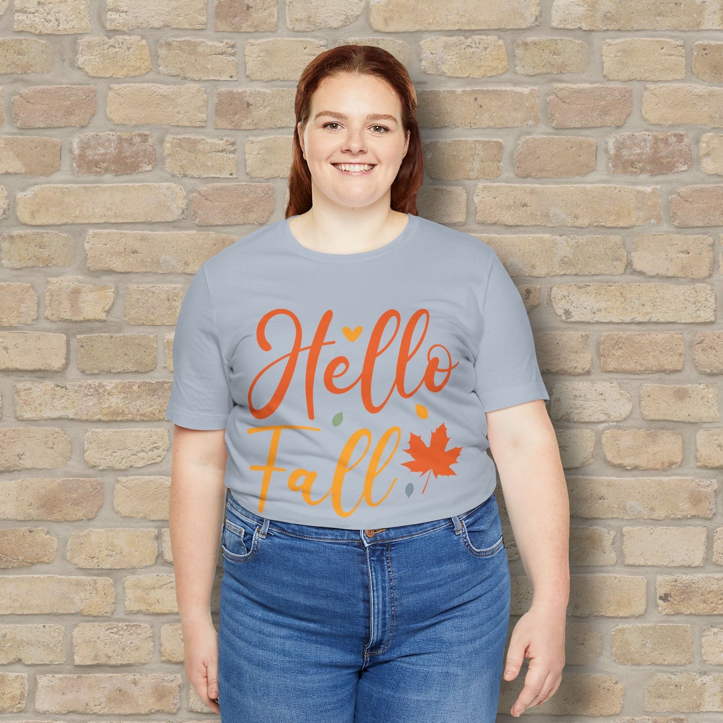 Mostly Text Hello Fall Tee - Vibrant Styles