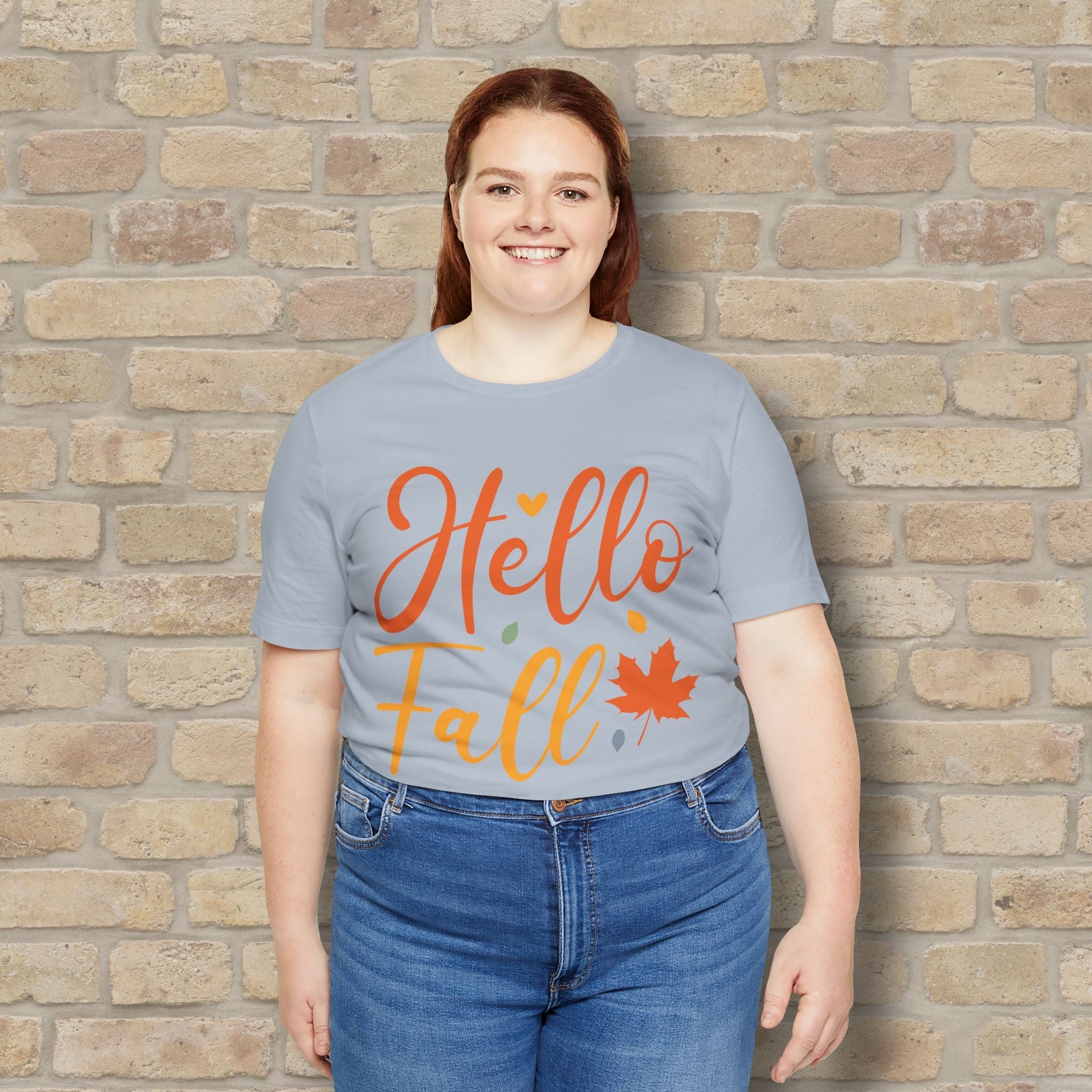 Mostly Text Hello Fall Tee - Vibrant Styles