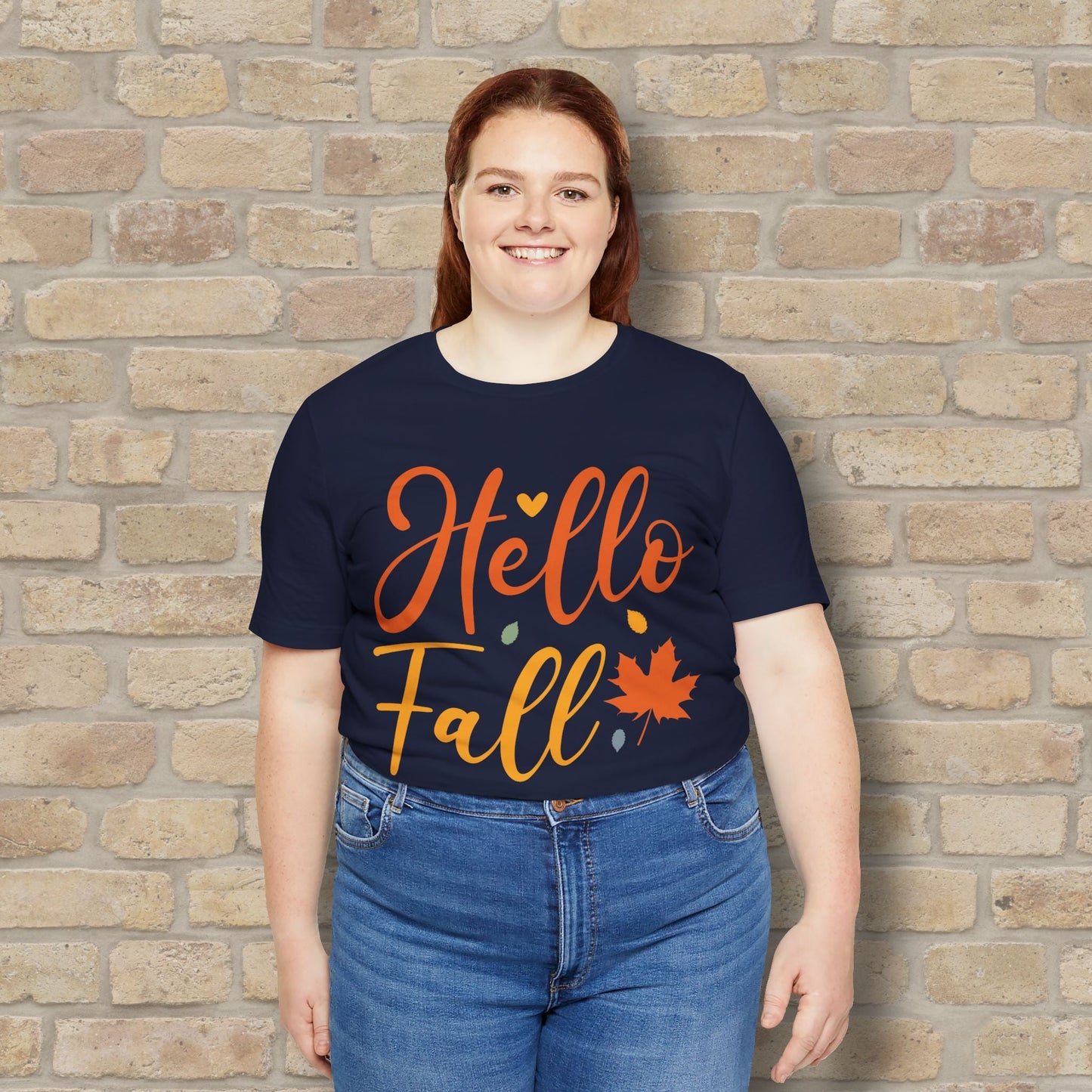 Mostly Text Hello Fall Tee - Vibrant Styles
