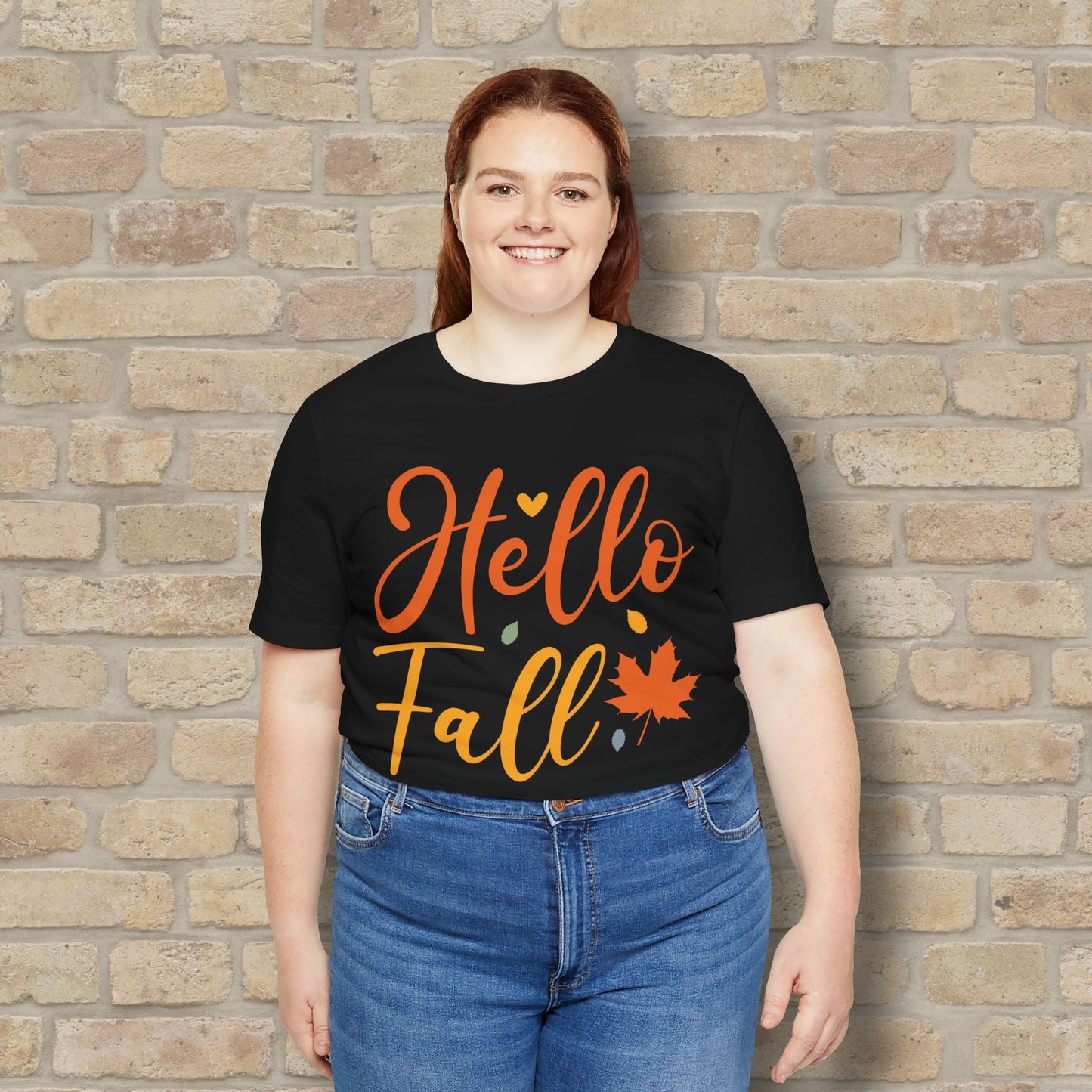 Mostly Text Hello Fall Tee - Vibrant Styles