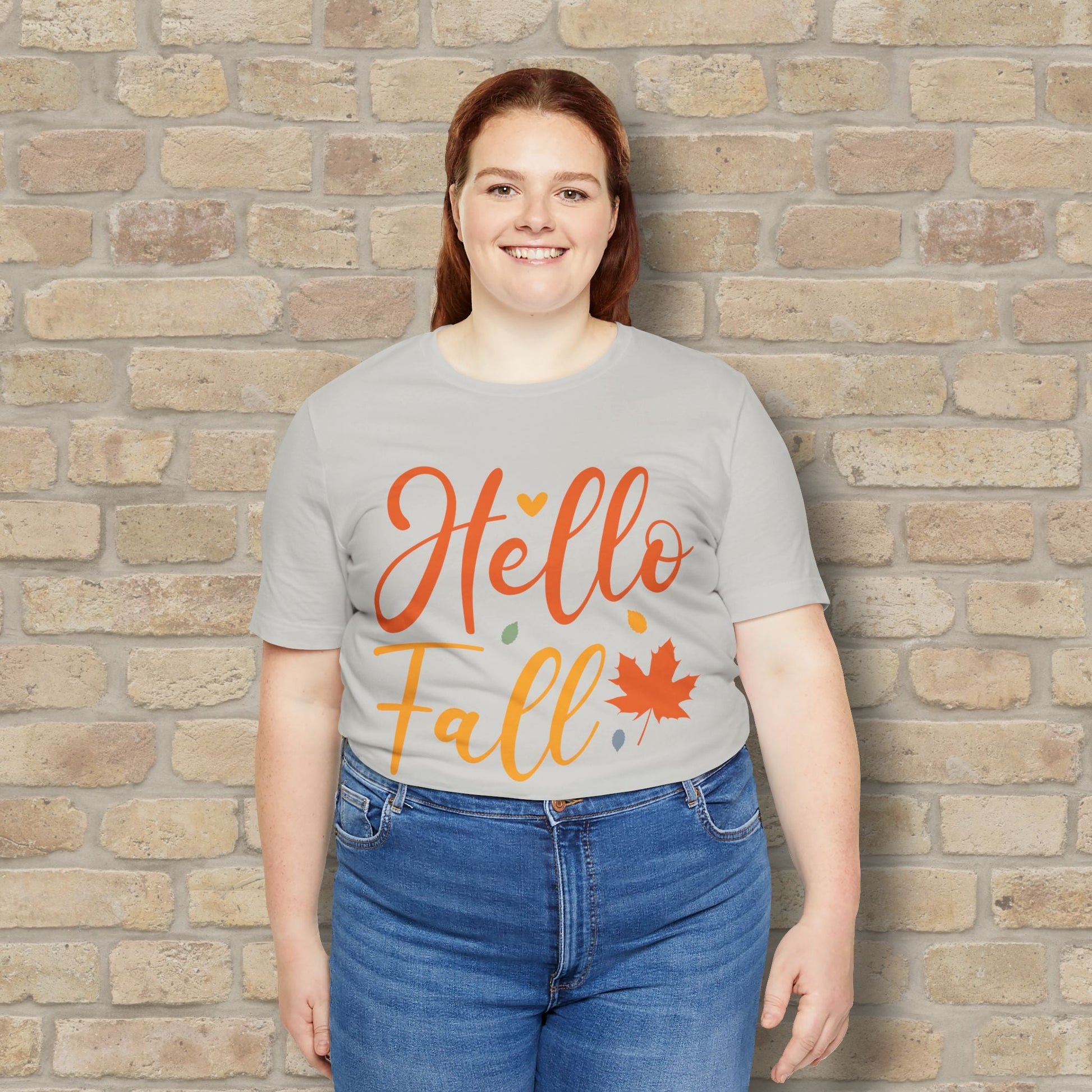 Mostly Text Hello Fall Tee - Vibrant Styles