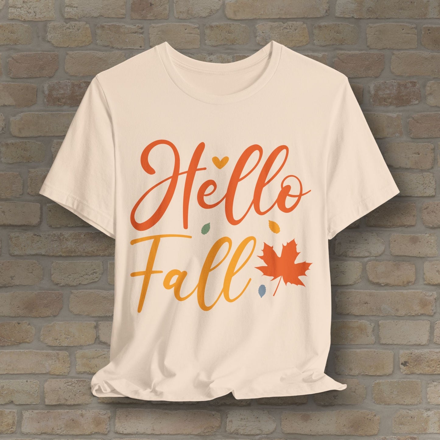 Mostly Text Hello Fall Tee - Vibrant Styles