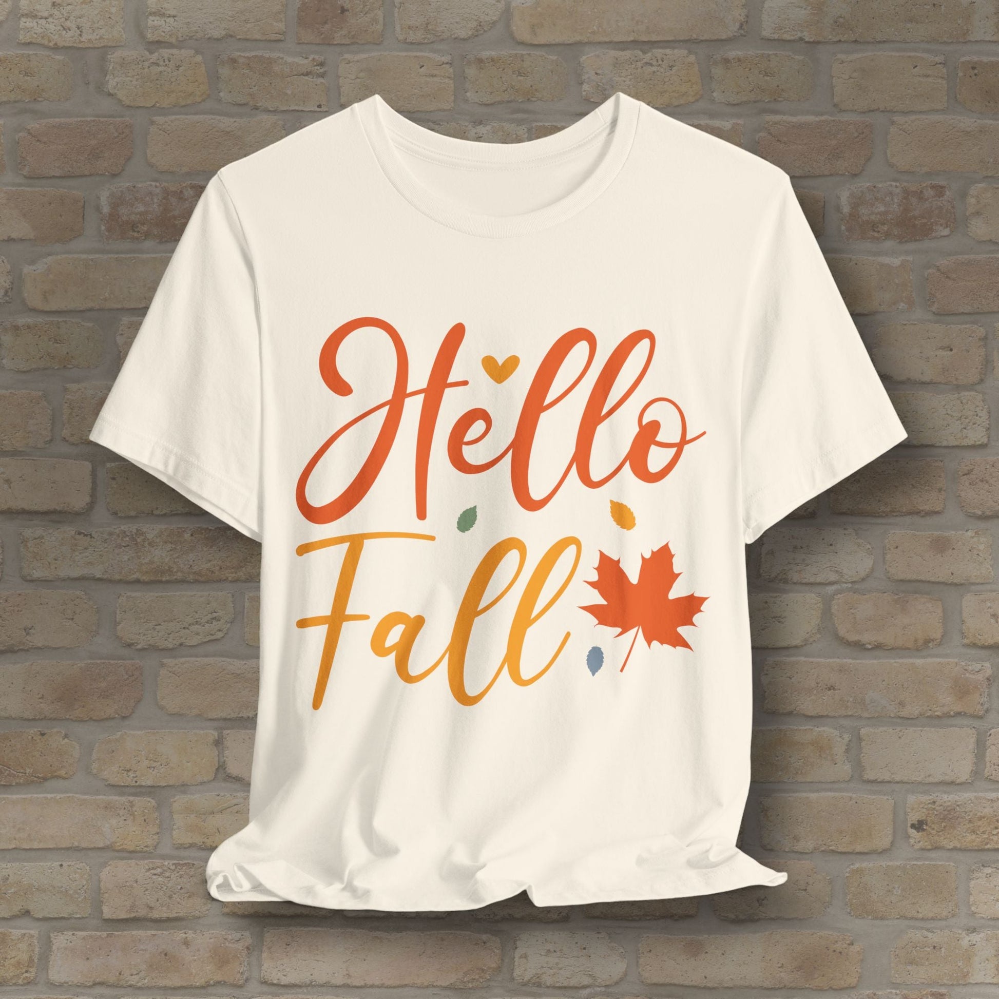 Mostly Text Hello Fall Tee - Vibrant Styles