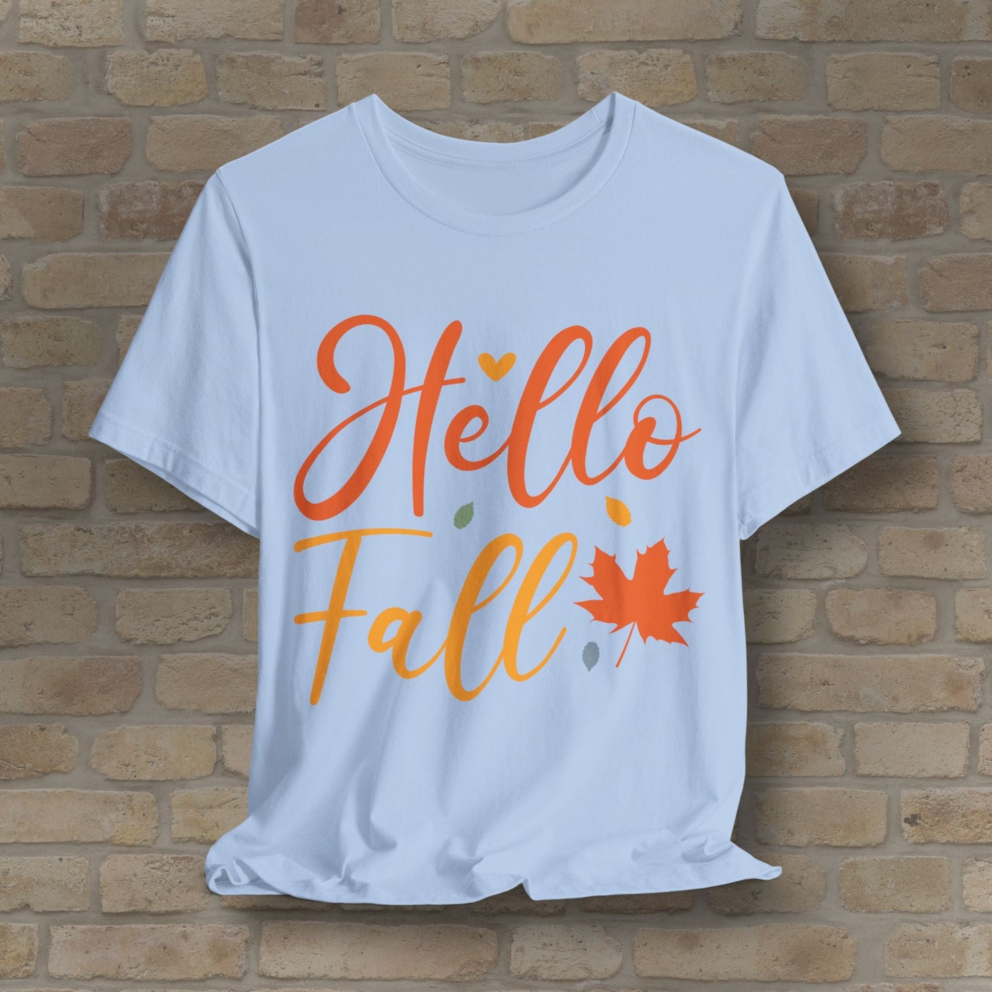 Mostly Text Hello Fall Tee - Vibrant Styles