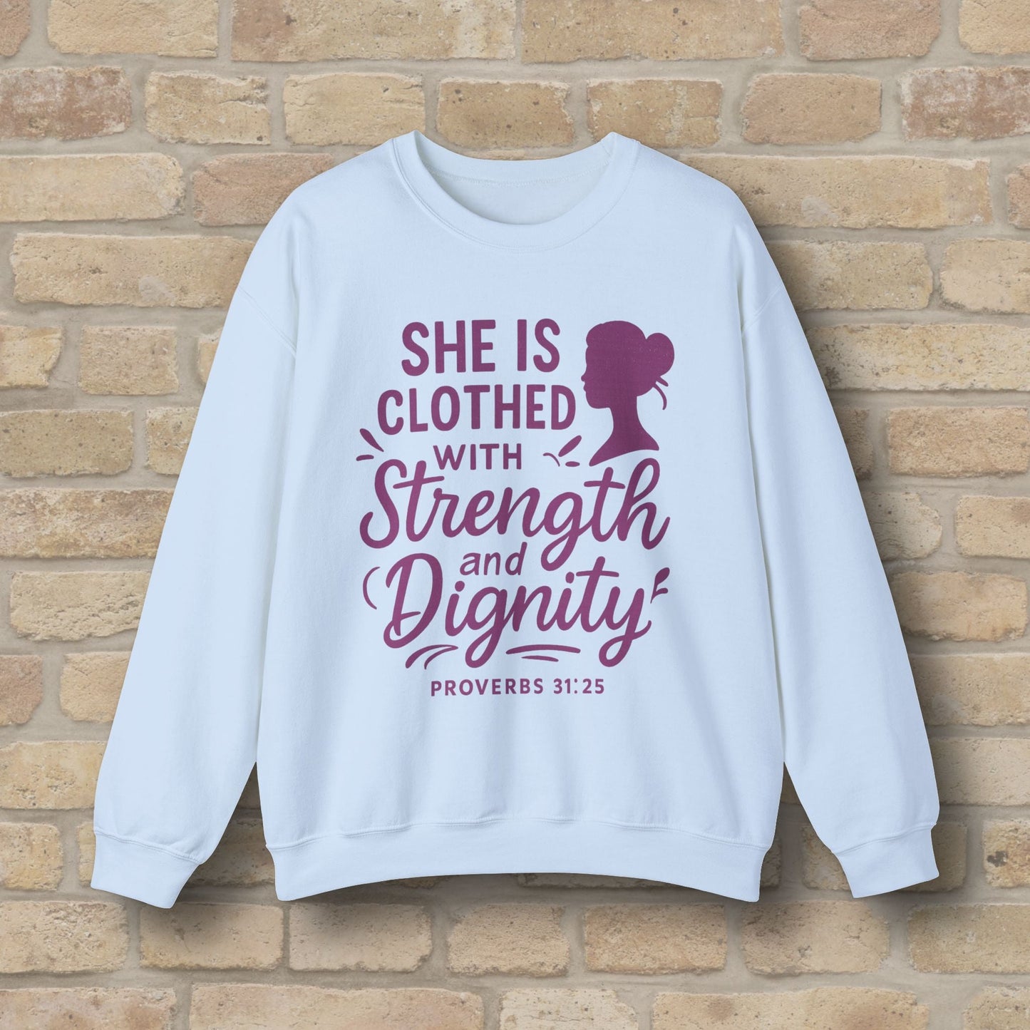 Mostly Text Her Dignified Strength Sweatshirt - Vibrant Styles