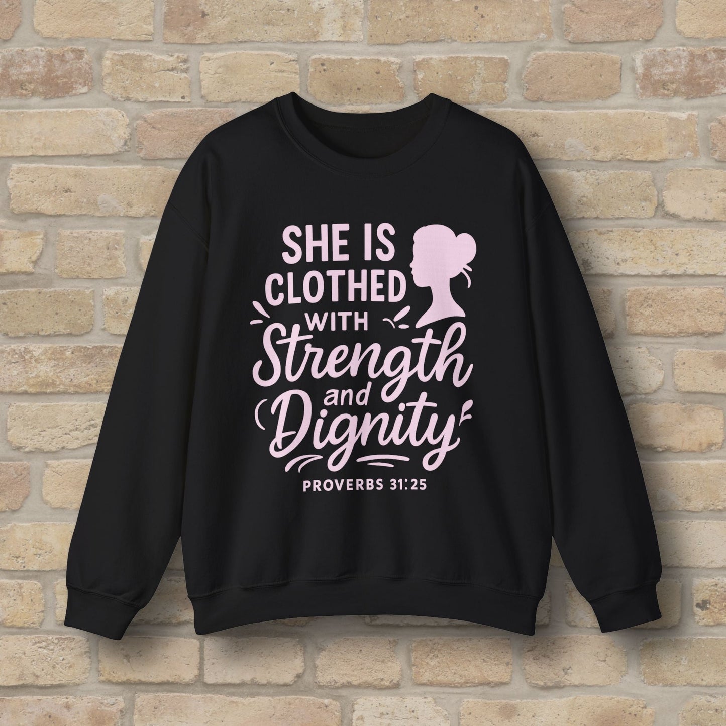 Mostly Text Her Dignified Strength Sweatshirt - Vibrant Styles