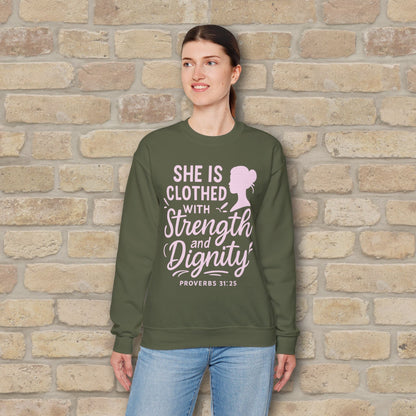 Mostly Text Her Dignified Strength Sweatshirt - Vibrant Styles