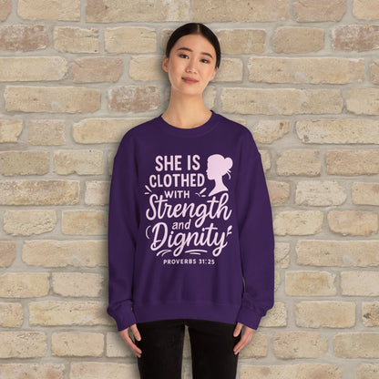 Mostly Text Her Dignified Strength Sweatshirt - Vibrant Styles