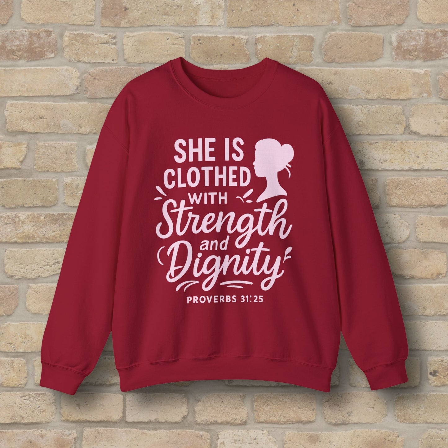 Mostly Text Her Dignified Strength Sweatshirt - Vibrant Styles
