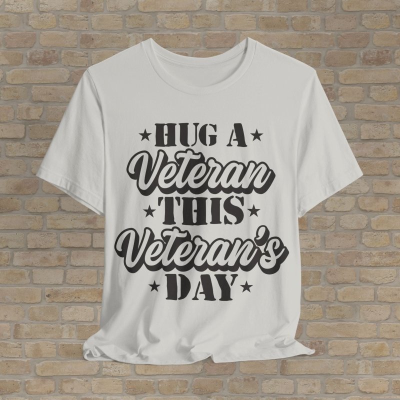Mostly Text T-Shirts Hug A Hero Tee - Vibrant Styles