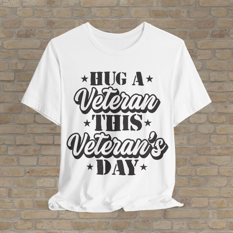 Mostly Text T-Shirts Hug A Hero Tee - Vibrant Styles