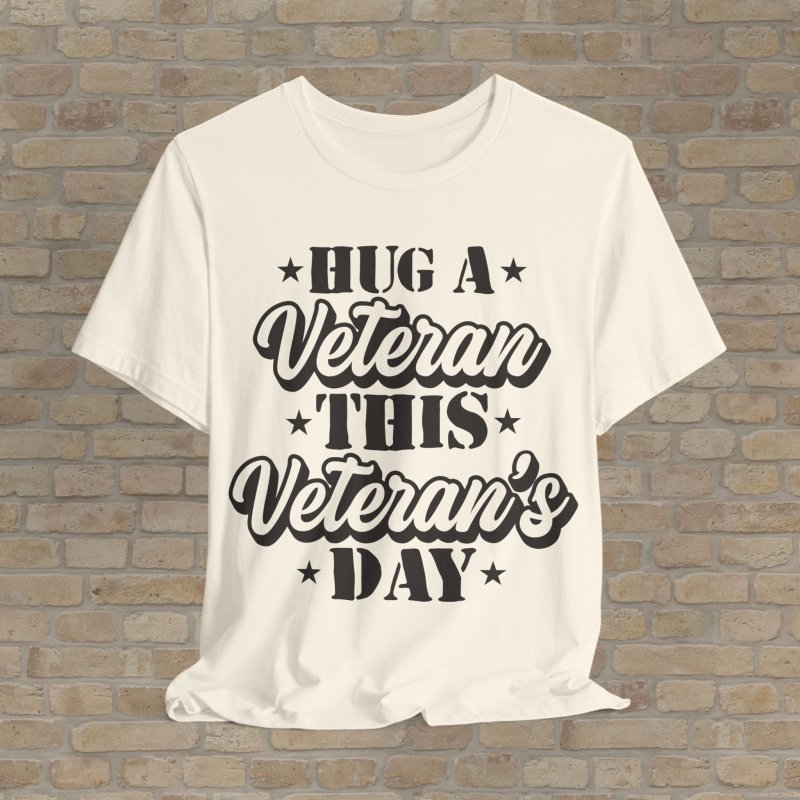 Mostly Text T-Shirts Hug A Hero Tee - Vibrant Styles