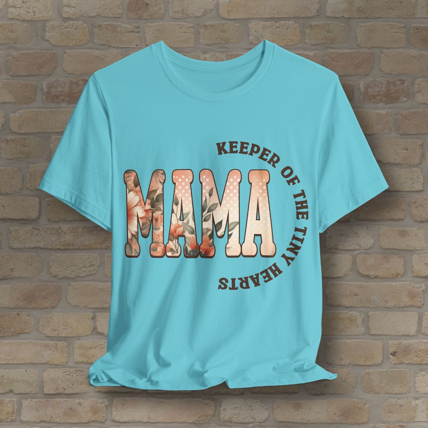 T-Shirt Keeper of the Tiny Hearts – Floral Mama Tee - Vibrant Styles