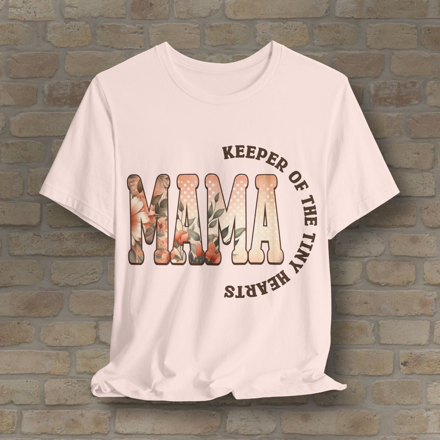 T-Shirt Keeper of the Tiny Hearts – Floral Mama Tee - Vibrant Styles