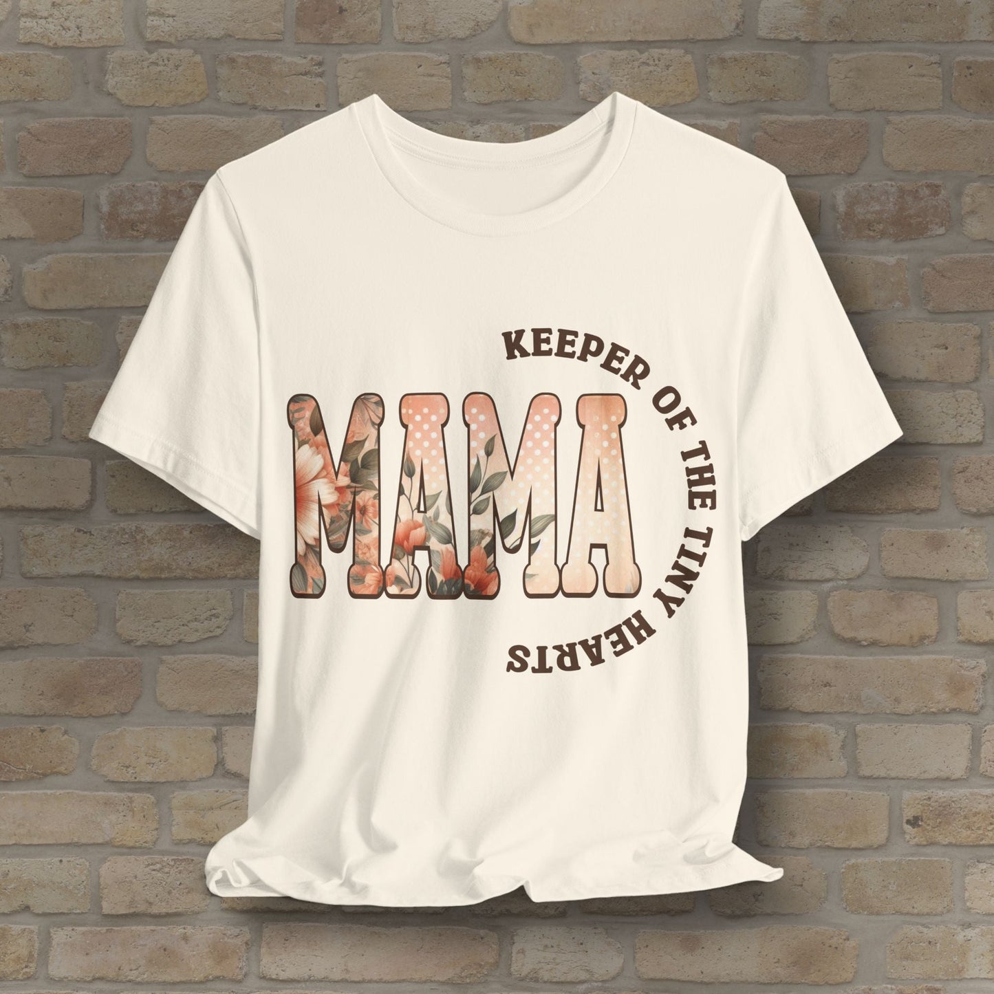 T-Shirt Keeper of the Tiny Hearts – Floral Mama Tee - Vibrant Styles