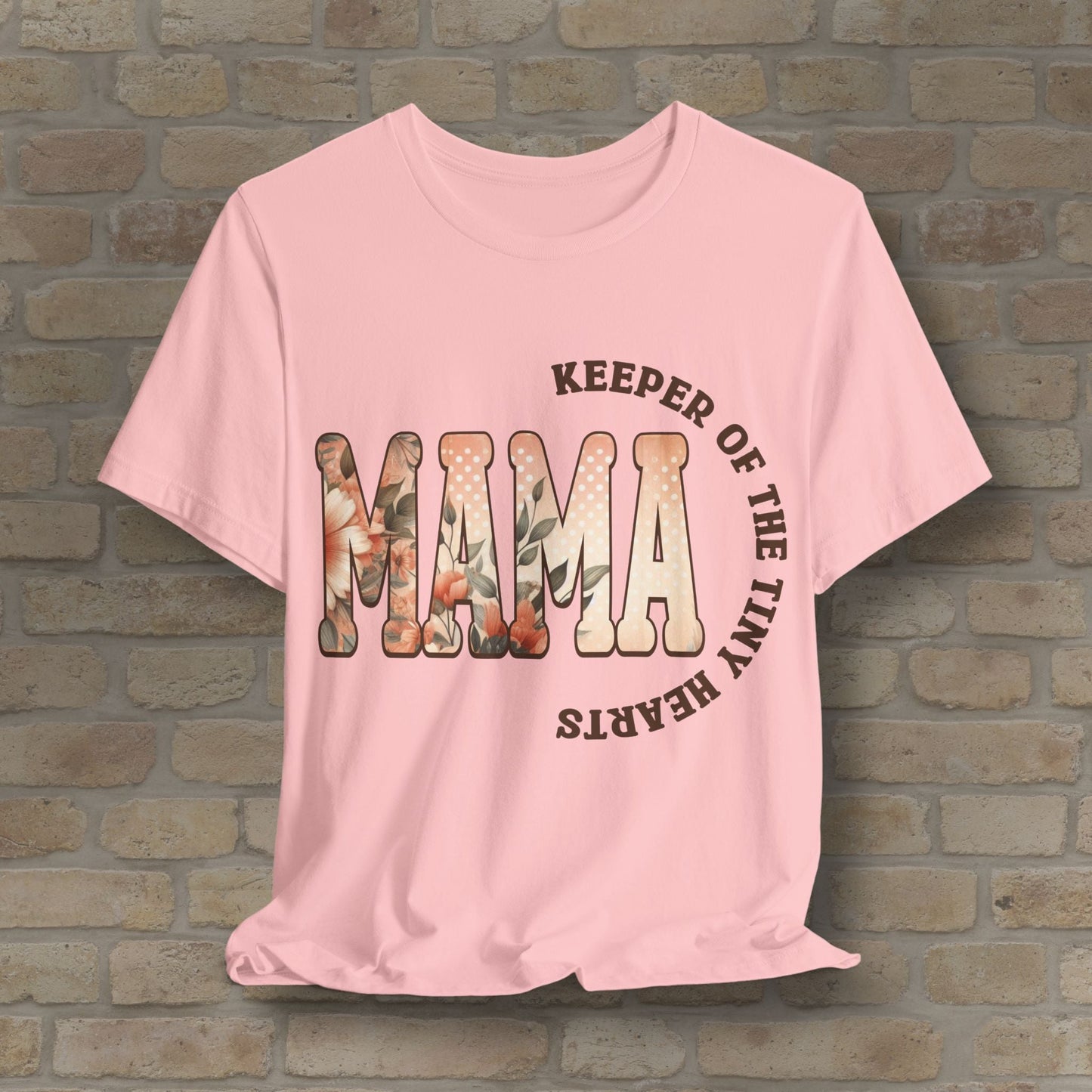 T-Shirt Keeper of the Tiny Hearts – Floral Mama Tee - Vibrant Styles