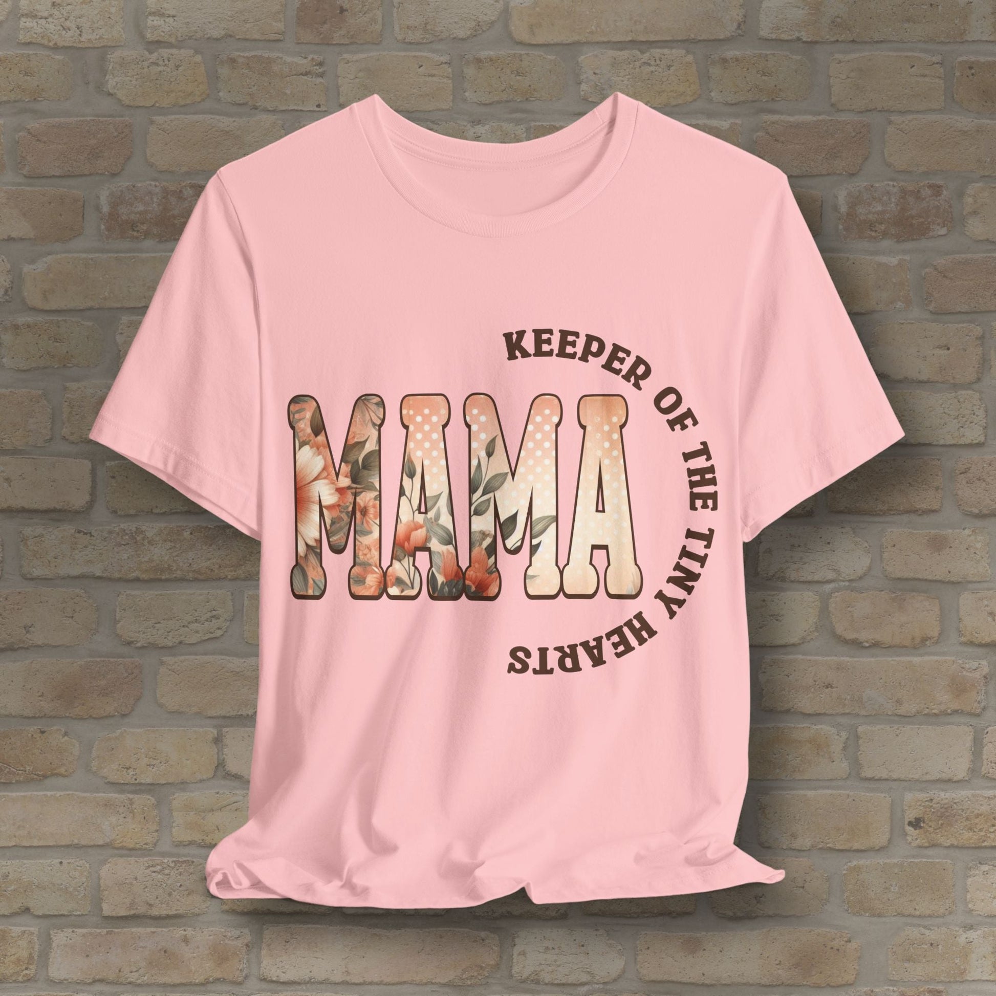 T-Shirt Keeper of the Tiny Hearts – Floral Mama Tee - Vibrant Styles