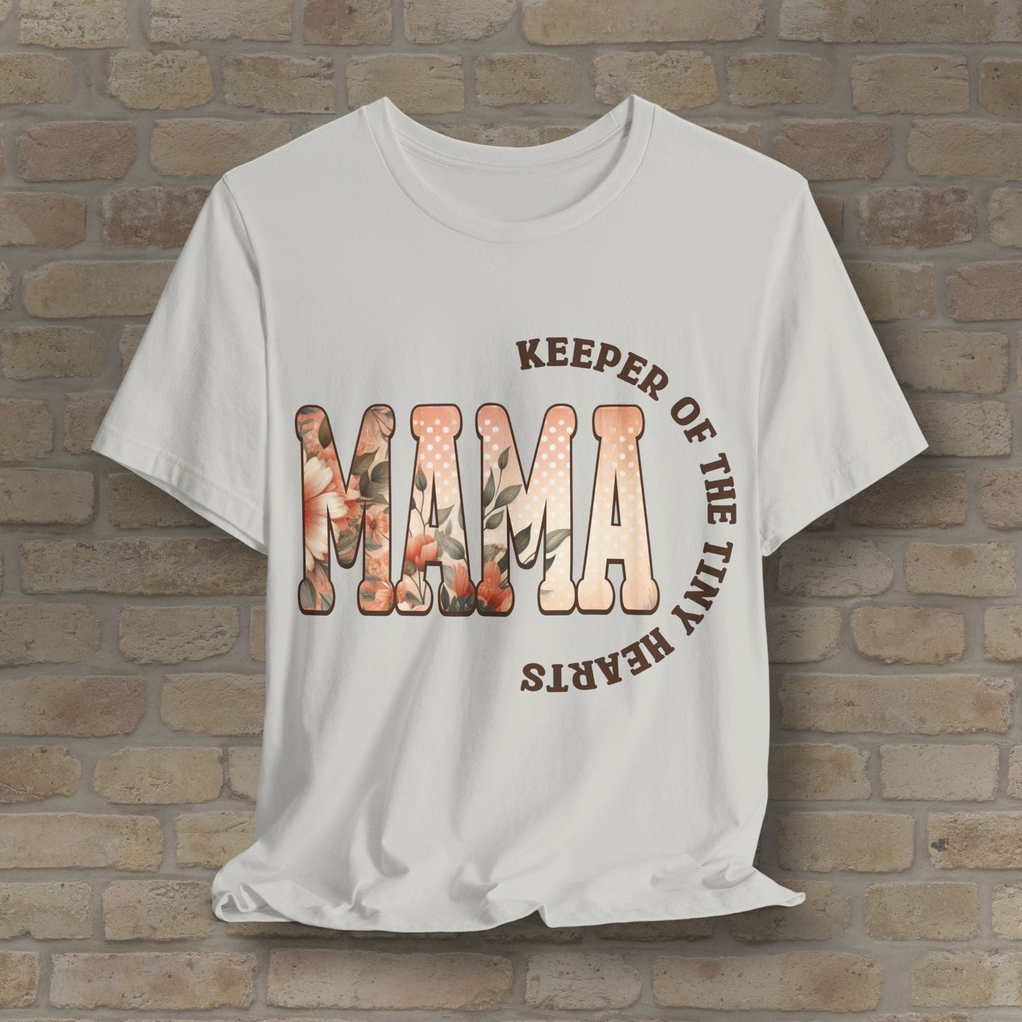 T-Shirt Keeper of the Tiny Hearts – Floral Mama Tee - Vibrant Styles
