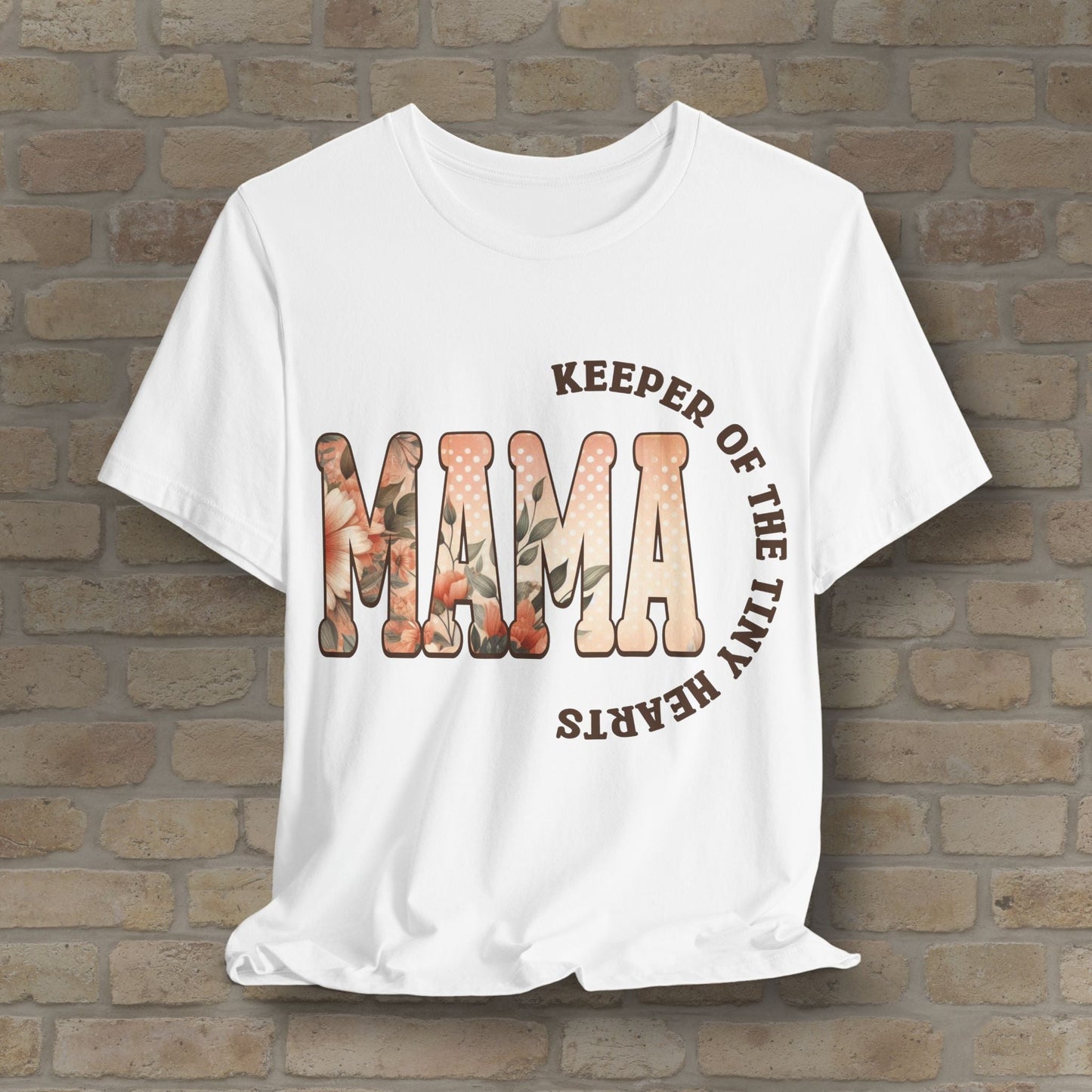 T-Shirt Keeper of the Tiny Hearts – Floral Mama Tee - Vibrant Styles