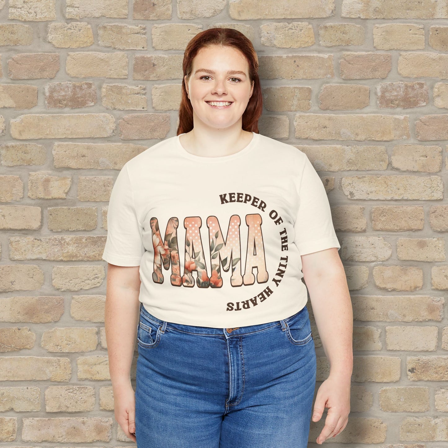 T-Shirt Keeper of the Tiny Hearts – Floral Mama Tee - Vibrant Styles