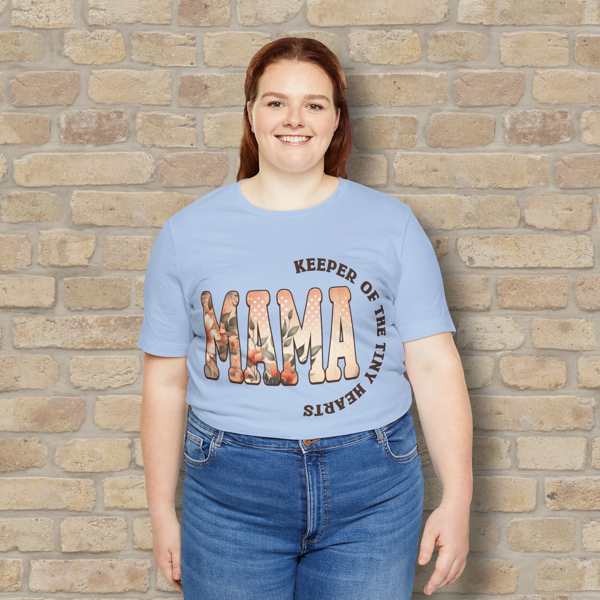 T-Shirt Keeper of the Tiny Hearts – Floral Mama Tee - Vibrant Styles