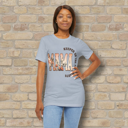 T-Shirt Keeper of the Tiny Hearts – Floral Mama Tee - Vibrant Styles