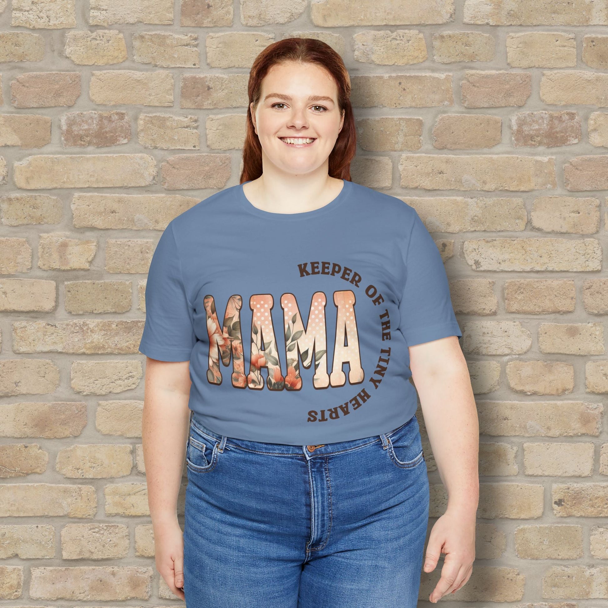 T-Shirt Keeper of the Tiny Hearts – Floral Mama Tee - Vibrant Styles