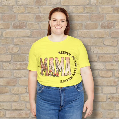 T-Shirt Keeper of the Tiny Hearts – Floral Mama Tee - Vibrant Styles