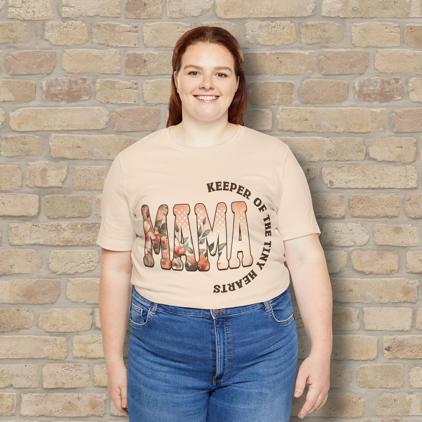 T-Shirt Keeper of the Tiny Hearts – Floral Mama Tee - Vibrant Styles