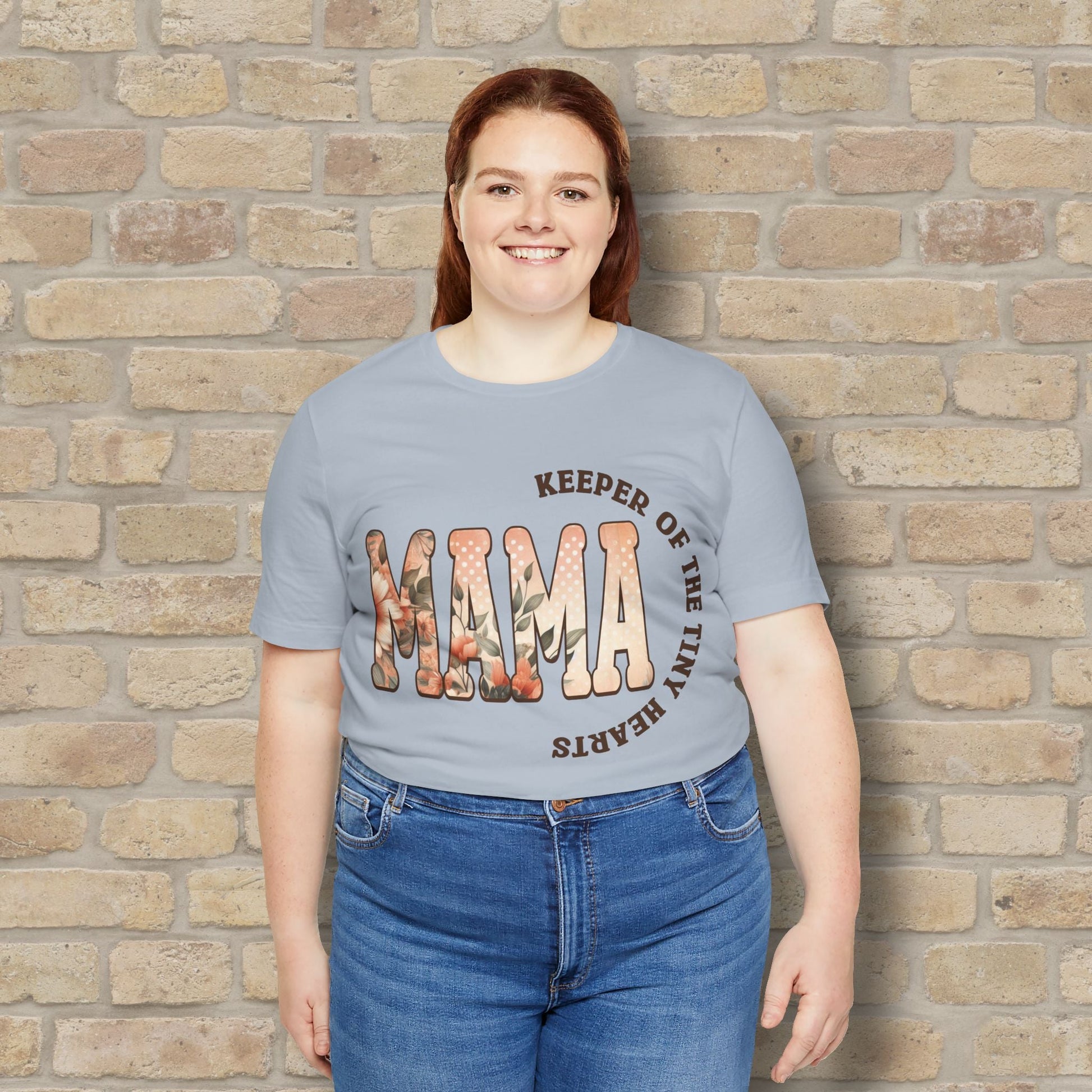 T-Shirt Keeper of the Tiny Hearts – Floral Mama Tee - Vibrant Styles