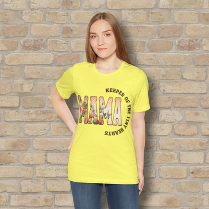 T-Shirt Keeper of the Tiny Hearts – Floral Mama Tee - Vibrant Styles