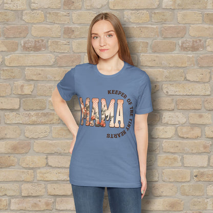 T-Shirt Keeper of the Tiny Hearts – Floral Mama Tee - Vibrant Styles