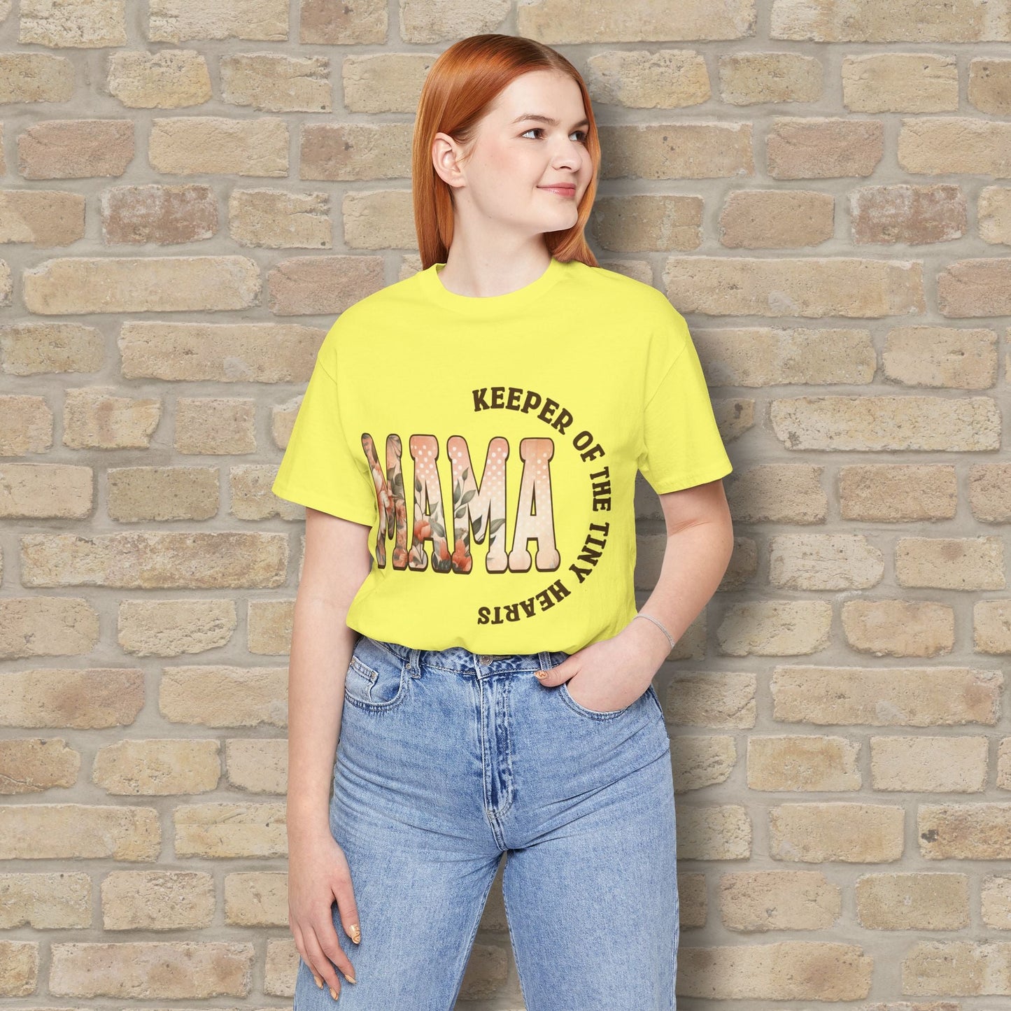 T-Shirt Keeper of the Tiny Hearts – Floral Mama Tee - Vibrant Styles