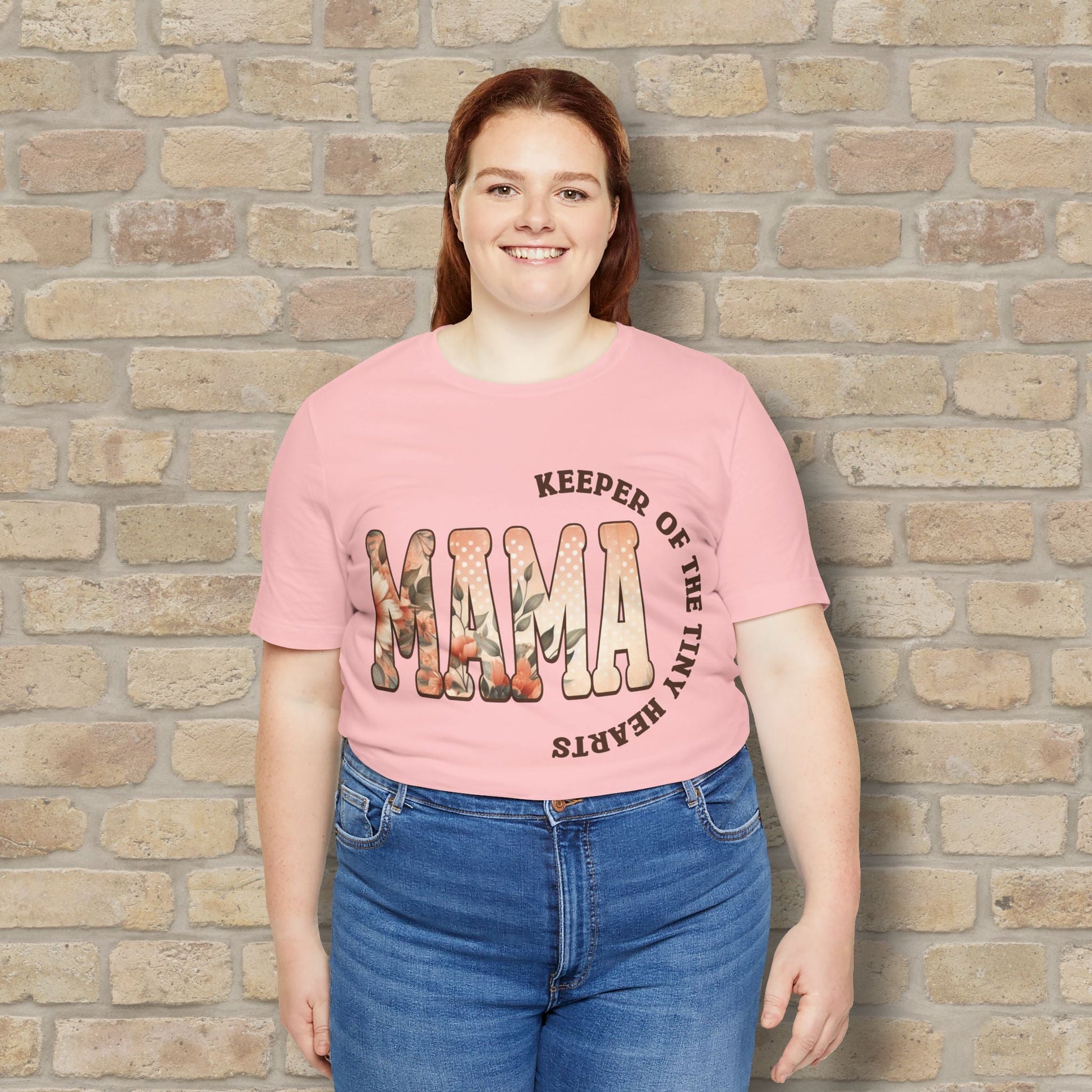 T-Shirt Keeper of the Tiny Hearts – Floral Mama Tee - Vibrant Styles