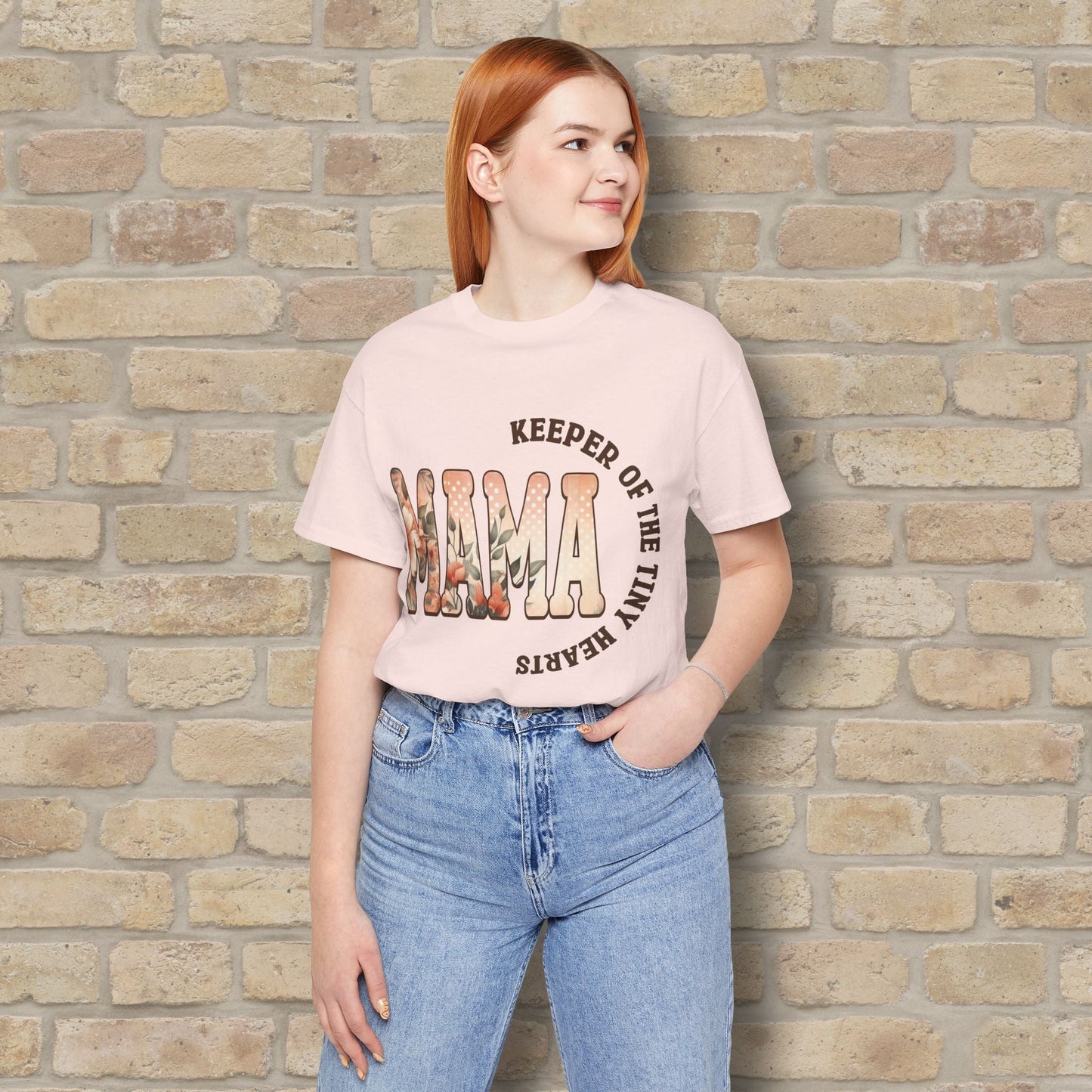 T-Shirt Keeper of the Tiny Hearts – Floral Mama Tee - Vibrant Styles