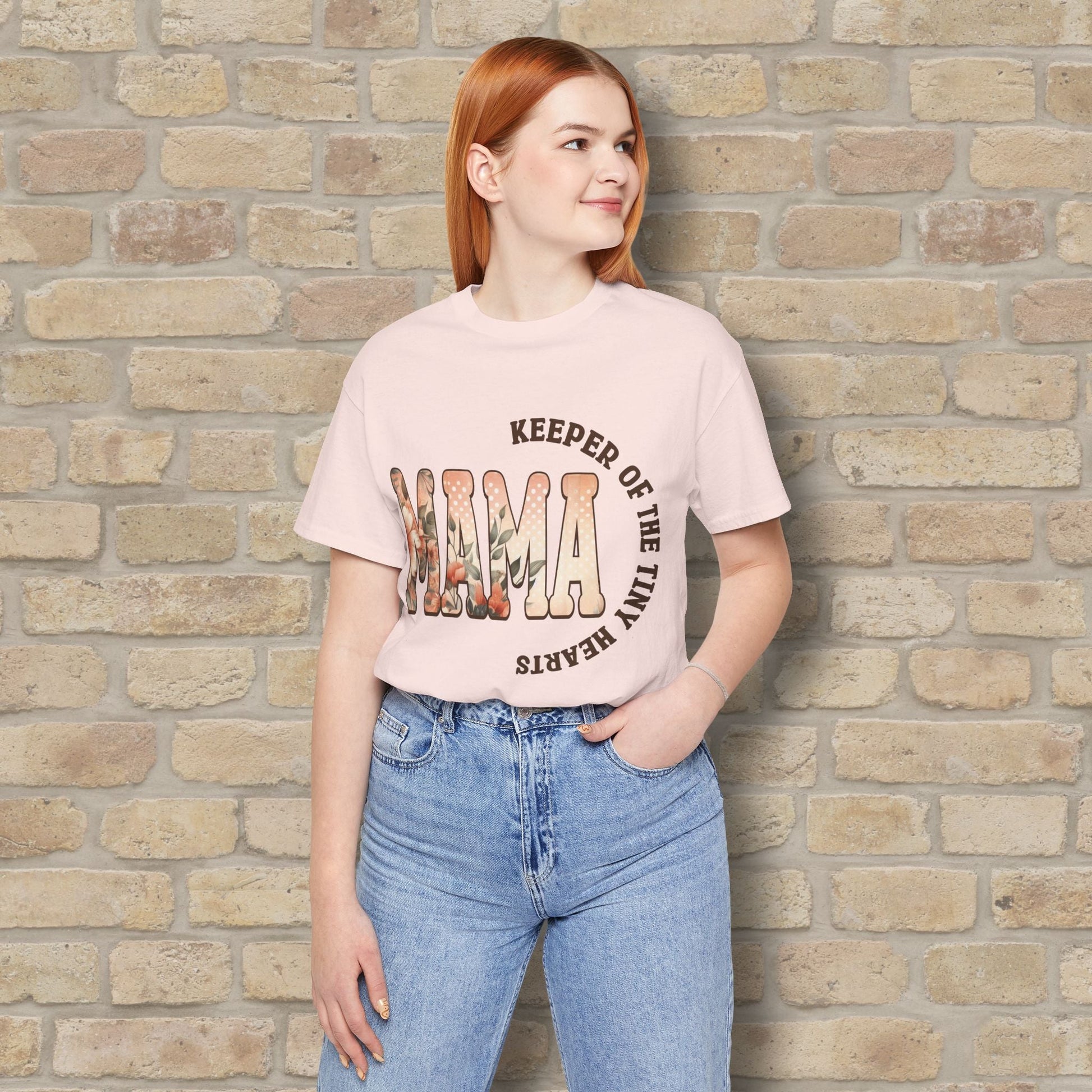 T-Shirt Keeper of the Tiny Hearts – Floral Mama Tee - Vibrant Styles