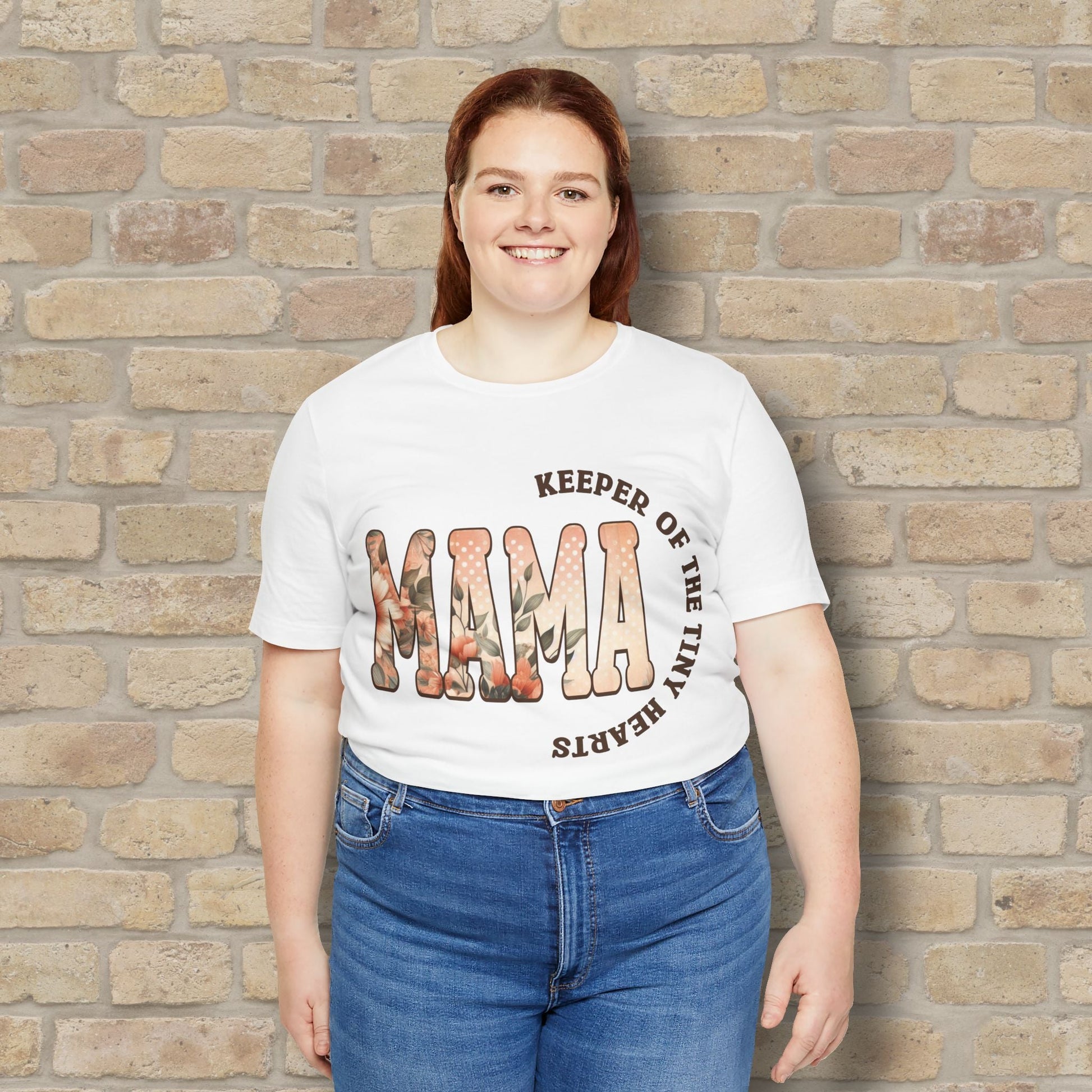 T-Shirt Keeper of the Tiny Hearts – Floral Mama Tee - Vibrant Styles