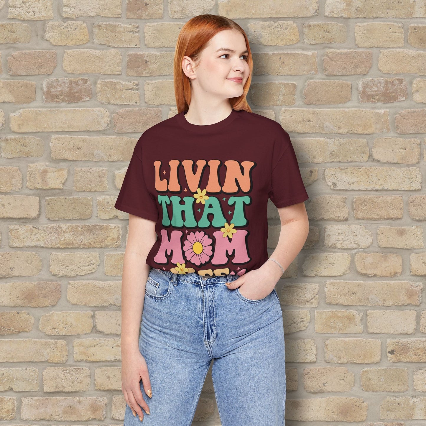 T-Shirt Livin’ That Mom Life Tee - Vibrant Styles
