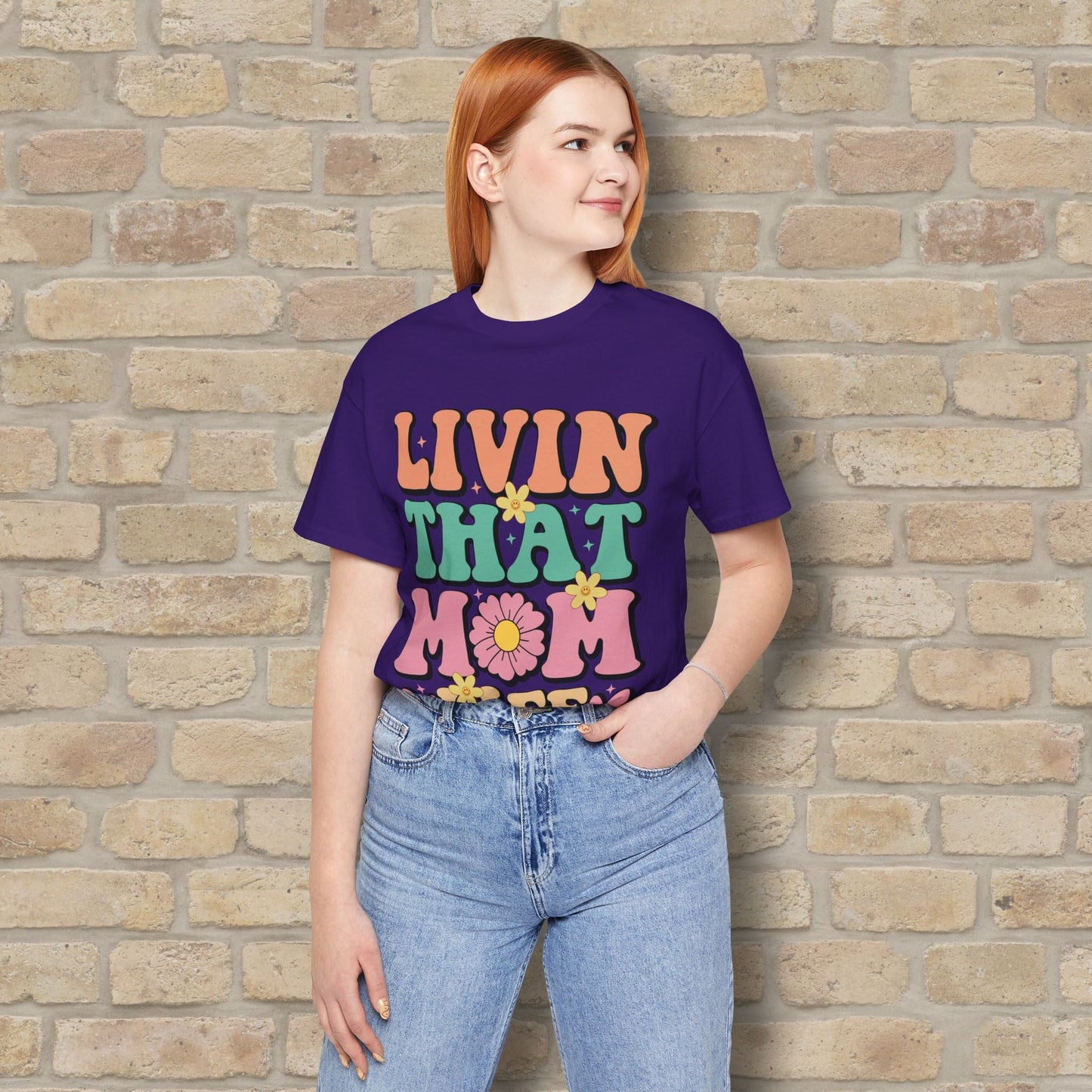 T-Shirt Livin’ That Mom Life Tee - Vibrant Styles