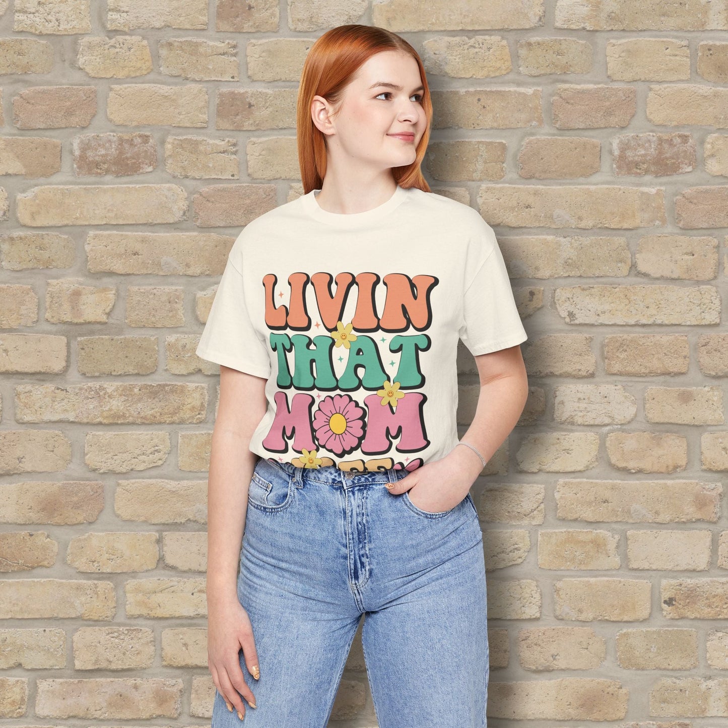 T-Shirt Livin’ That Mom Life Tee - Vibrant Styles