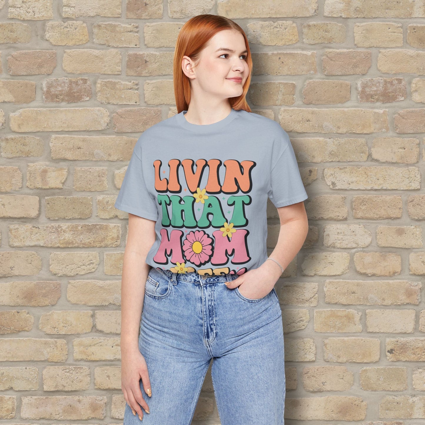 T-Shirt Livin’ That Mom Life Tee - Vibrant Styles