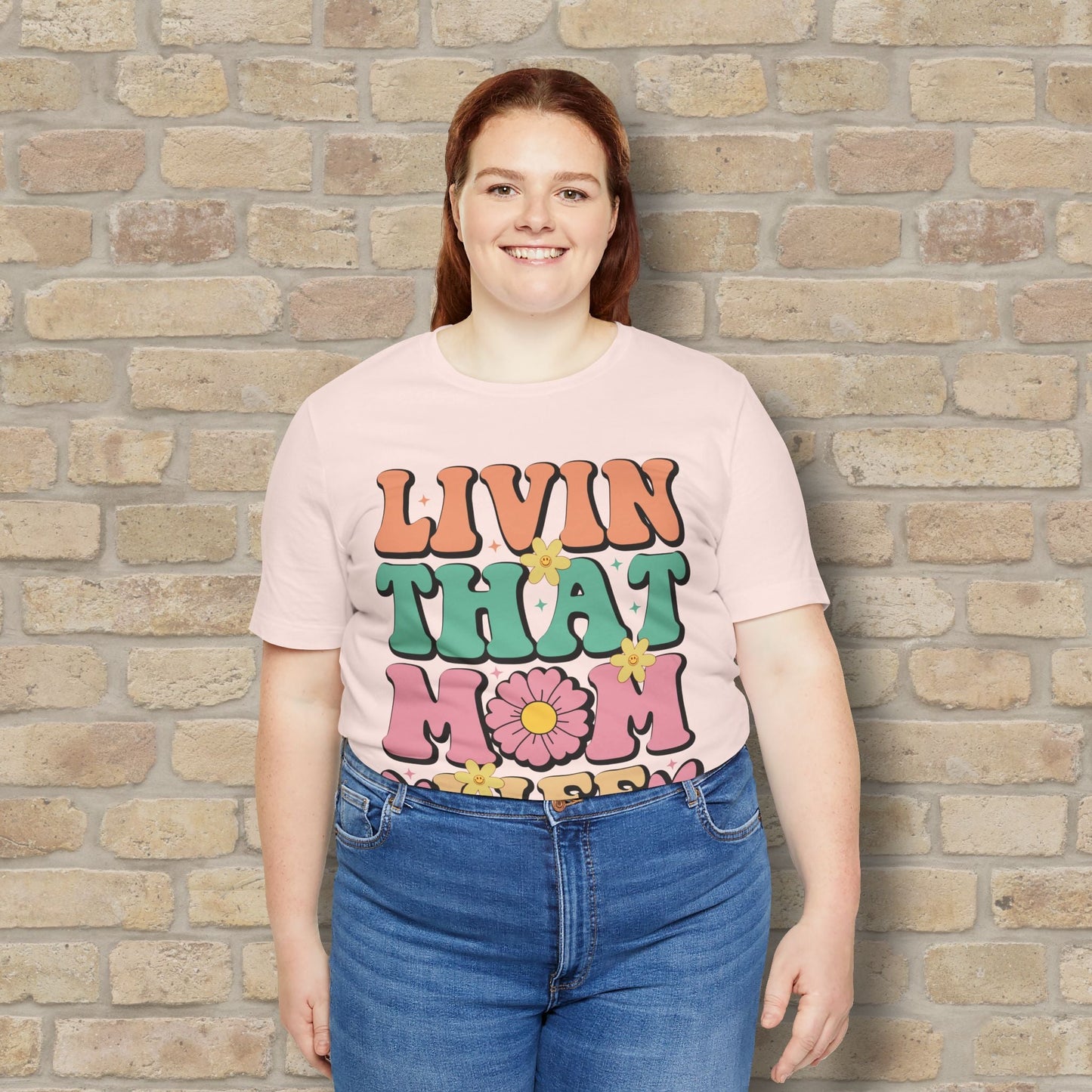 T-Shirt Livin’ That Mom Life Tee - Vibrant Styles
