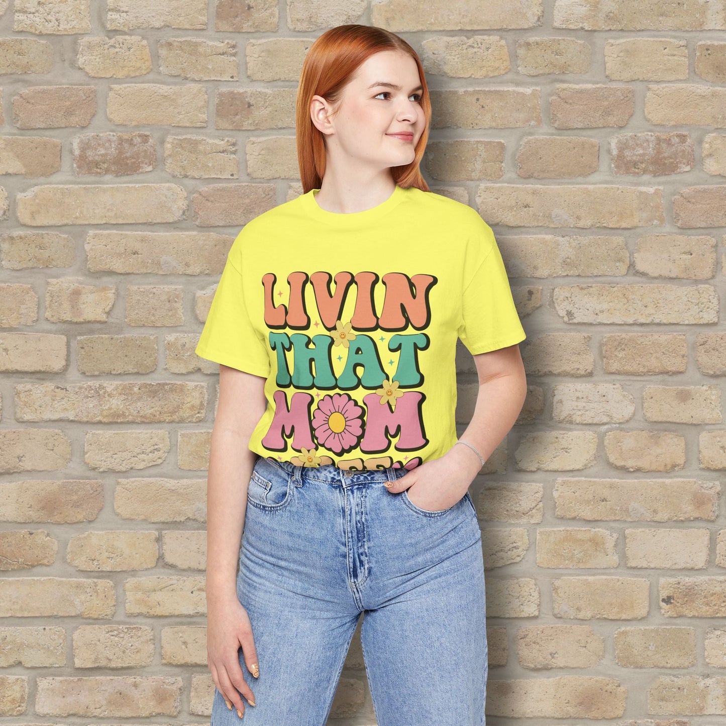 T-Shirt Livin’ That Mom Life Tee - Vibrant Styles