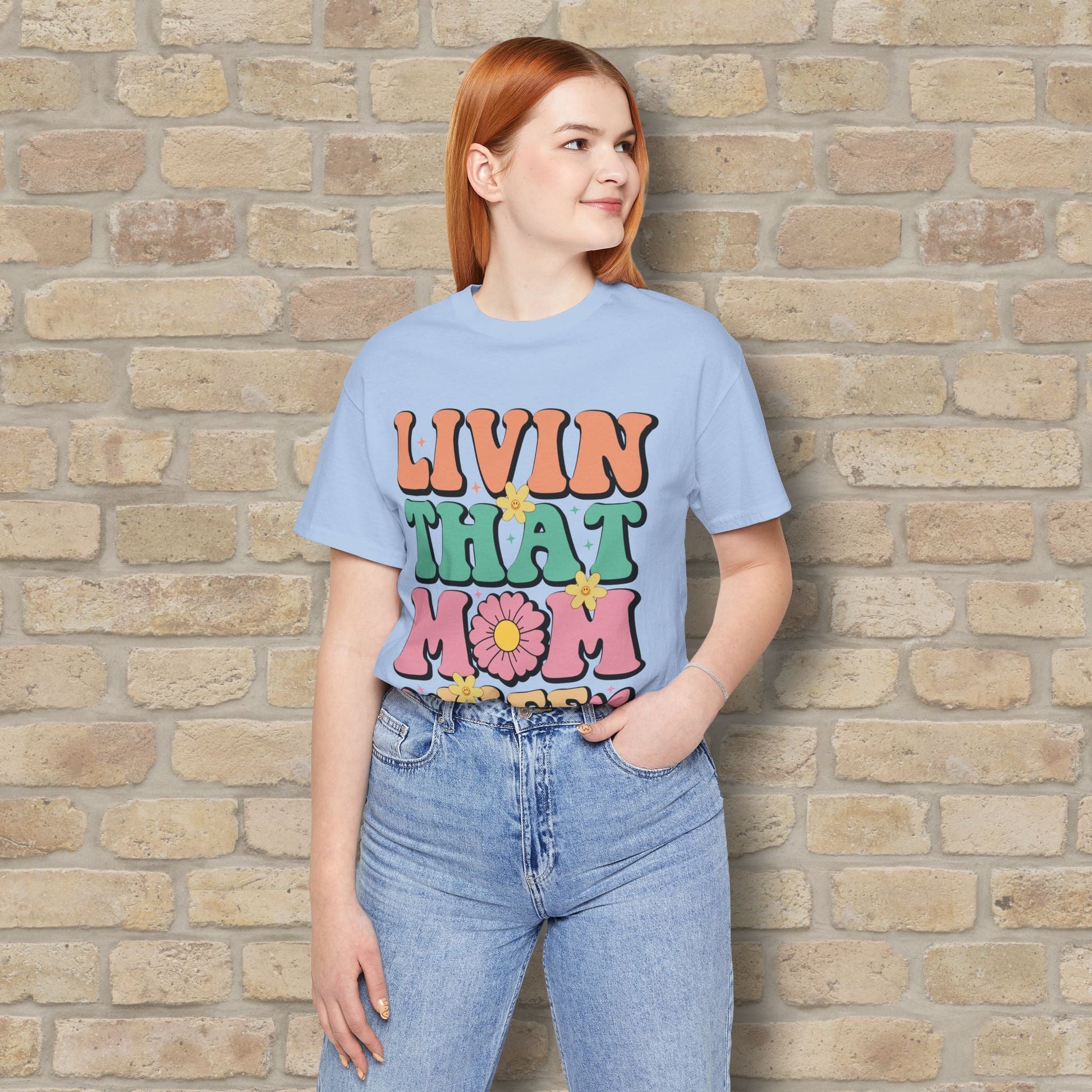 T-Shirt Livin’ That Mom Life Tee - Vibrant Styles