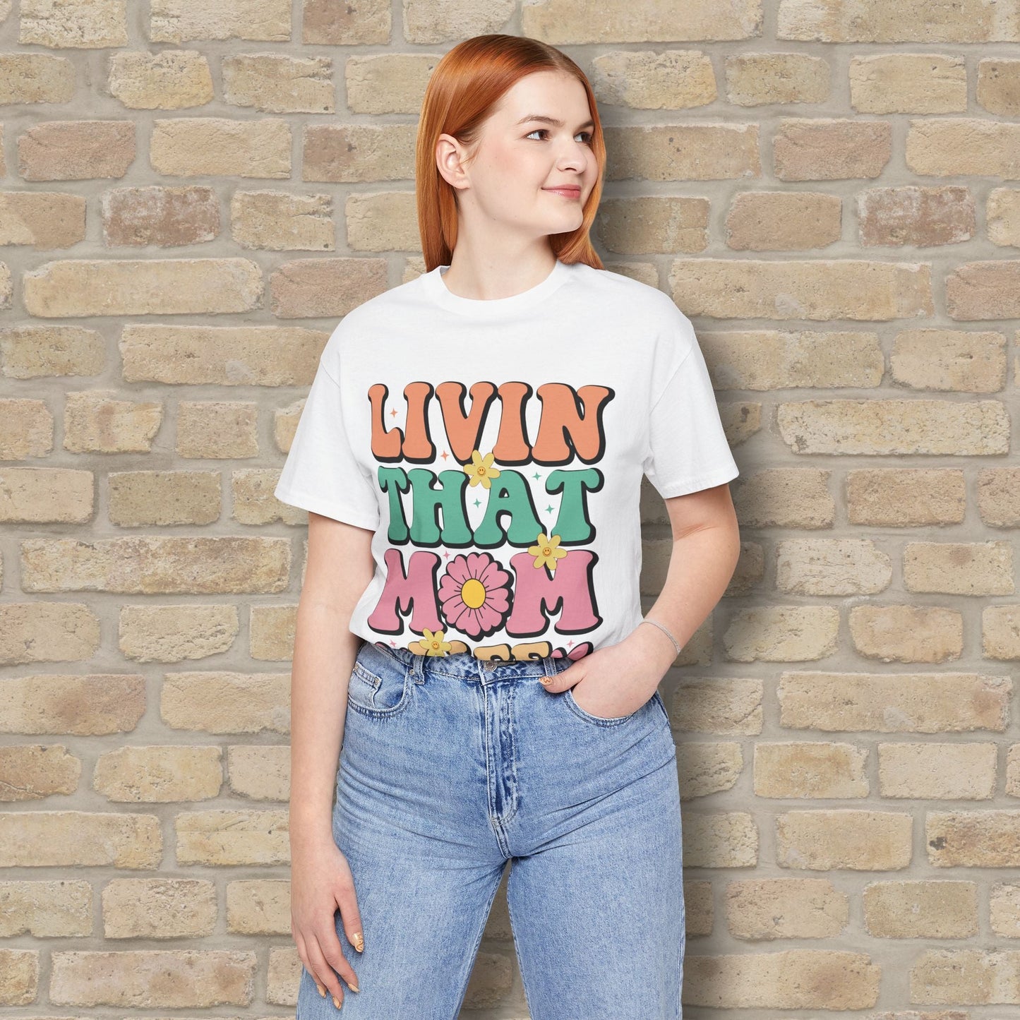 T-Shirt Livin’ That Mom Life Tee - Vibrant Styles