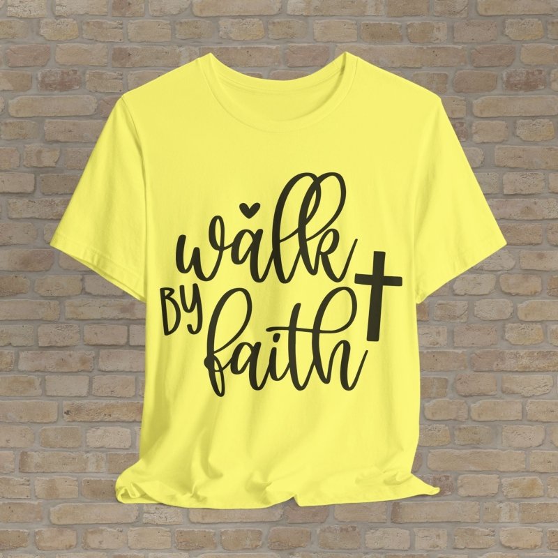Mostly Text T-Shirts Living By Faith Tee - Vibrant Styles